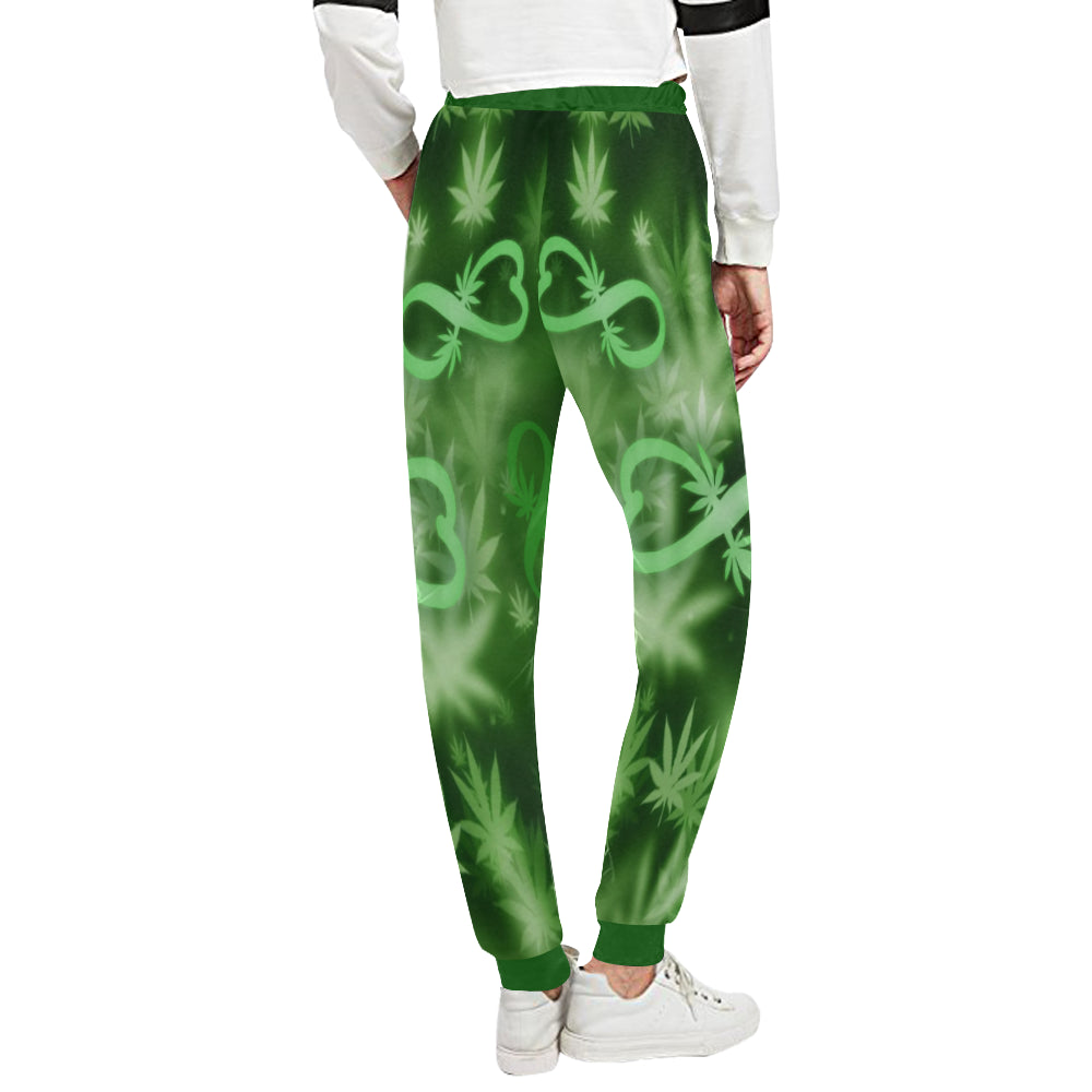 INFINITY GREEN COSMOS Women's All Over Print Sweatpants (Model L11)