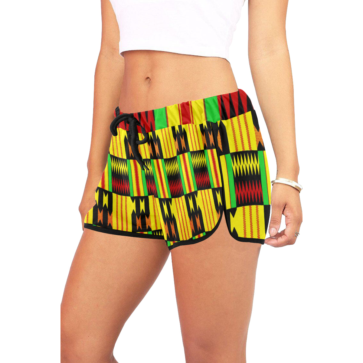 KENTE RASTA Women's All Over Print Relaxed Shorts