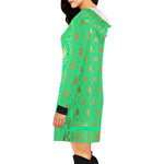 HIGHLEAF GRGOLD All Over Print Hoodie Mini Dress