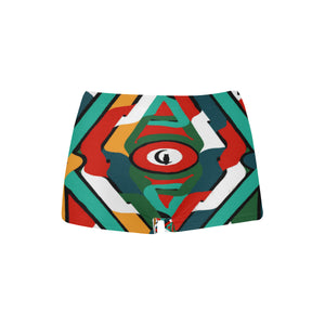 TEMBE ART MAROON Women's All Over Print Boyshort Panties
