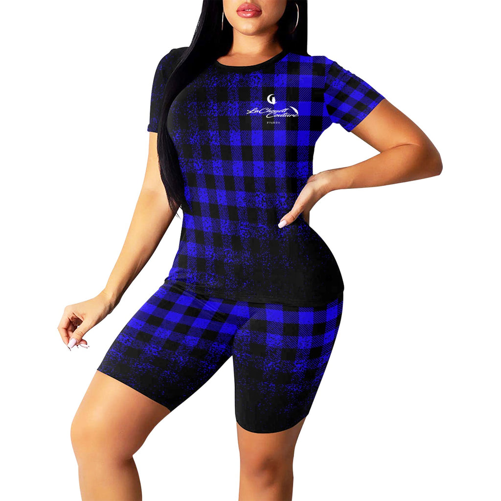 DUSTY PLAID Women's Short Set