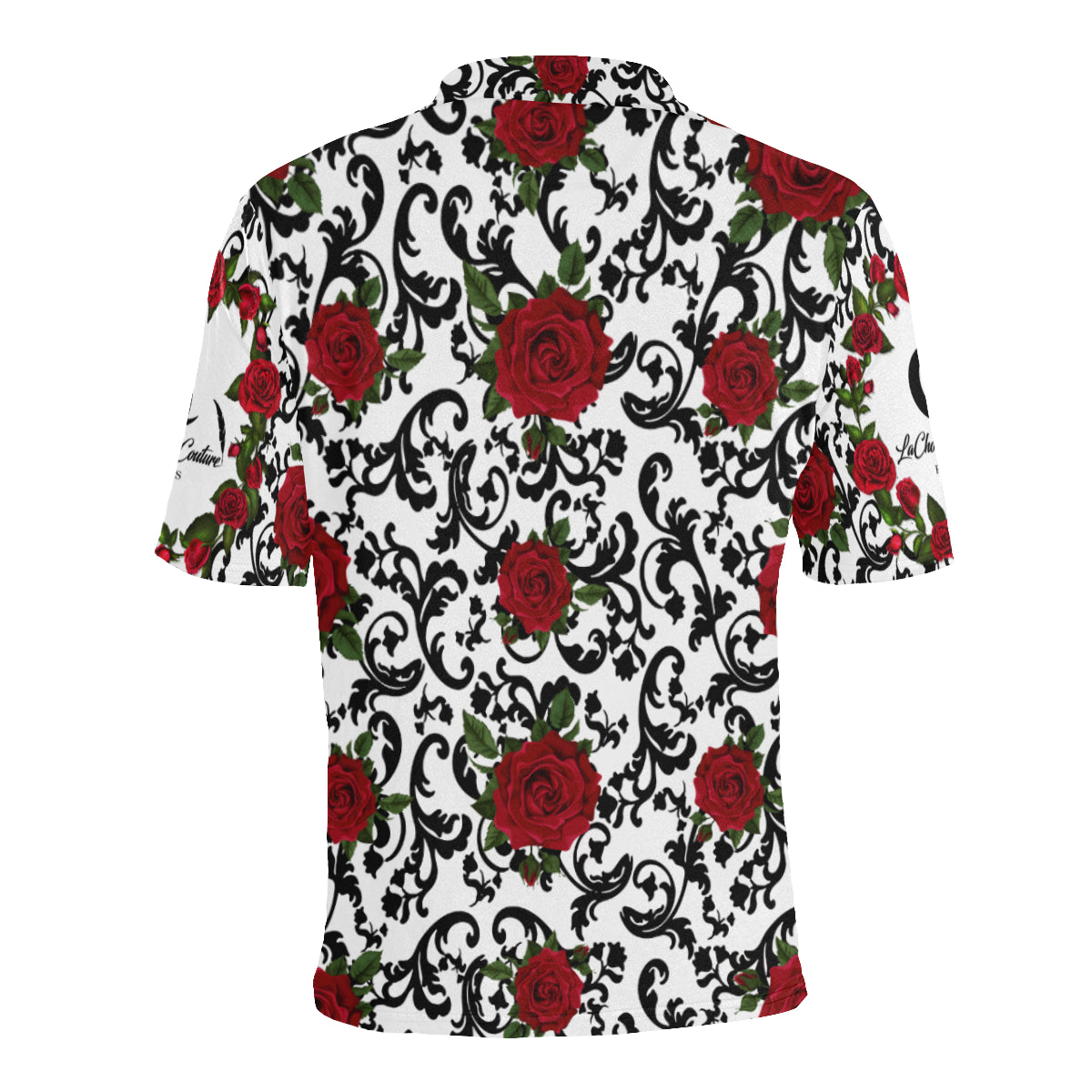 RED ROSES Men's All Over Print Polo Shirt