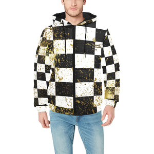 DAMIER IN GOLD Men's Padded Hooded Jacket