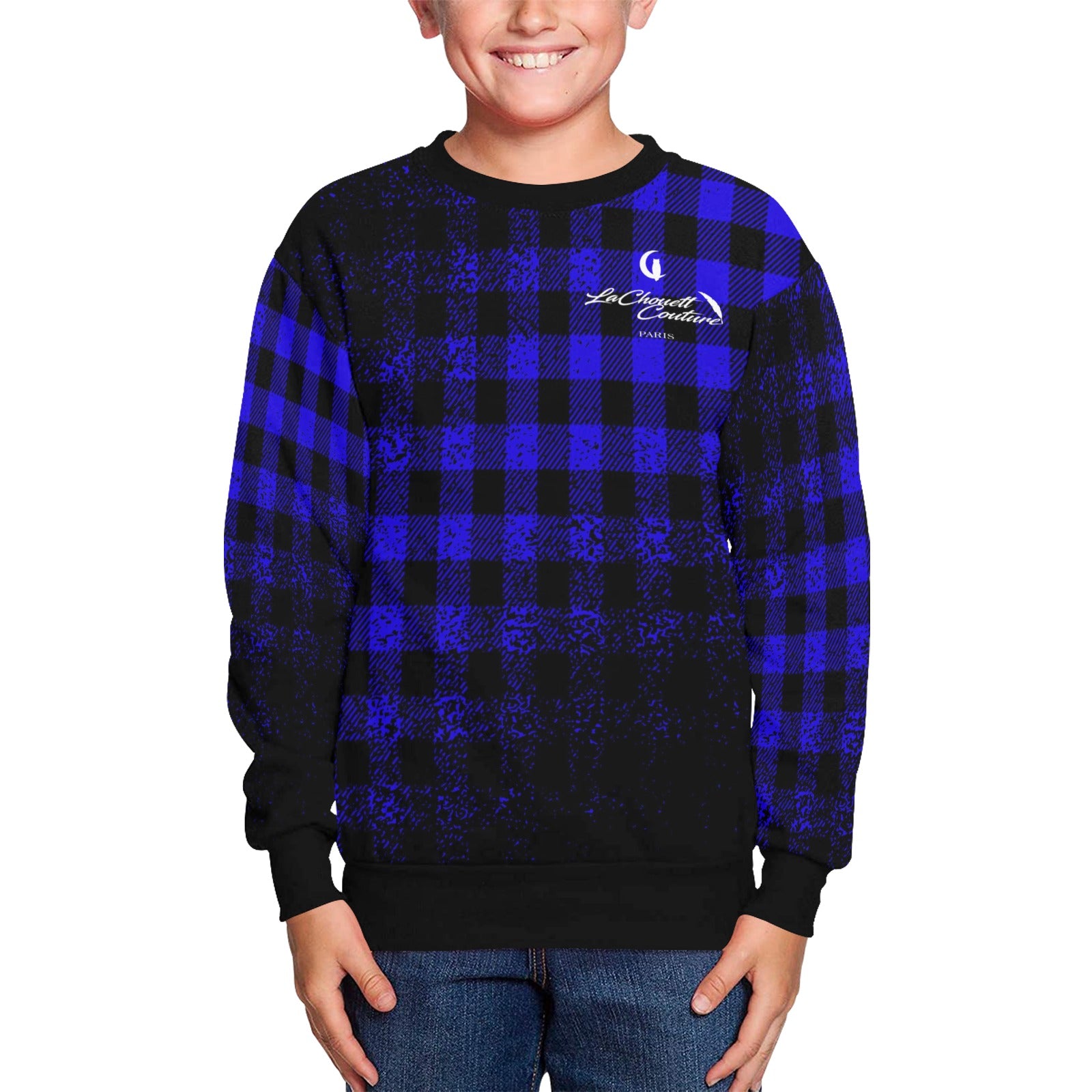 DUSTY PLAID Kids' All Over Print Sweatshirt