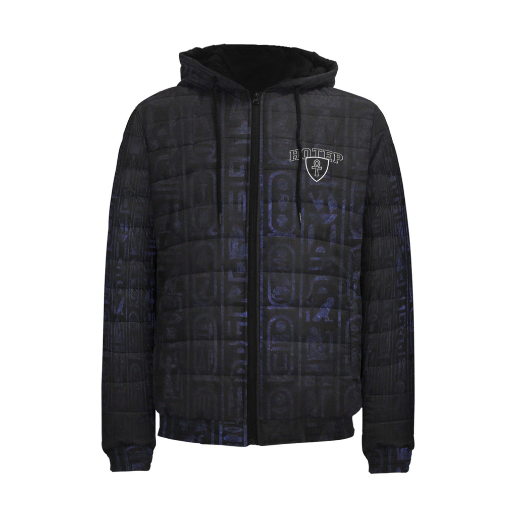 HOTEP ANKH PADDED HOODIE JACKET Men's Padded Hooded Jacket