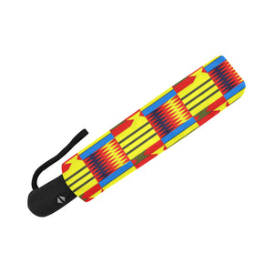 KENTE BLUE Auto-Foldable Umbrella