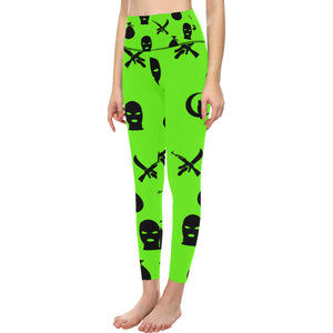 DRILLIN FLUO All Over Print High-Waisted Leggings