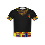 KENTE BLUE Kids' All Over Print T-Shirt