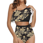SATTA MASSAGANA High Waisted Ruffle Bikini Set