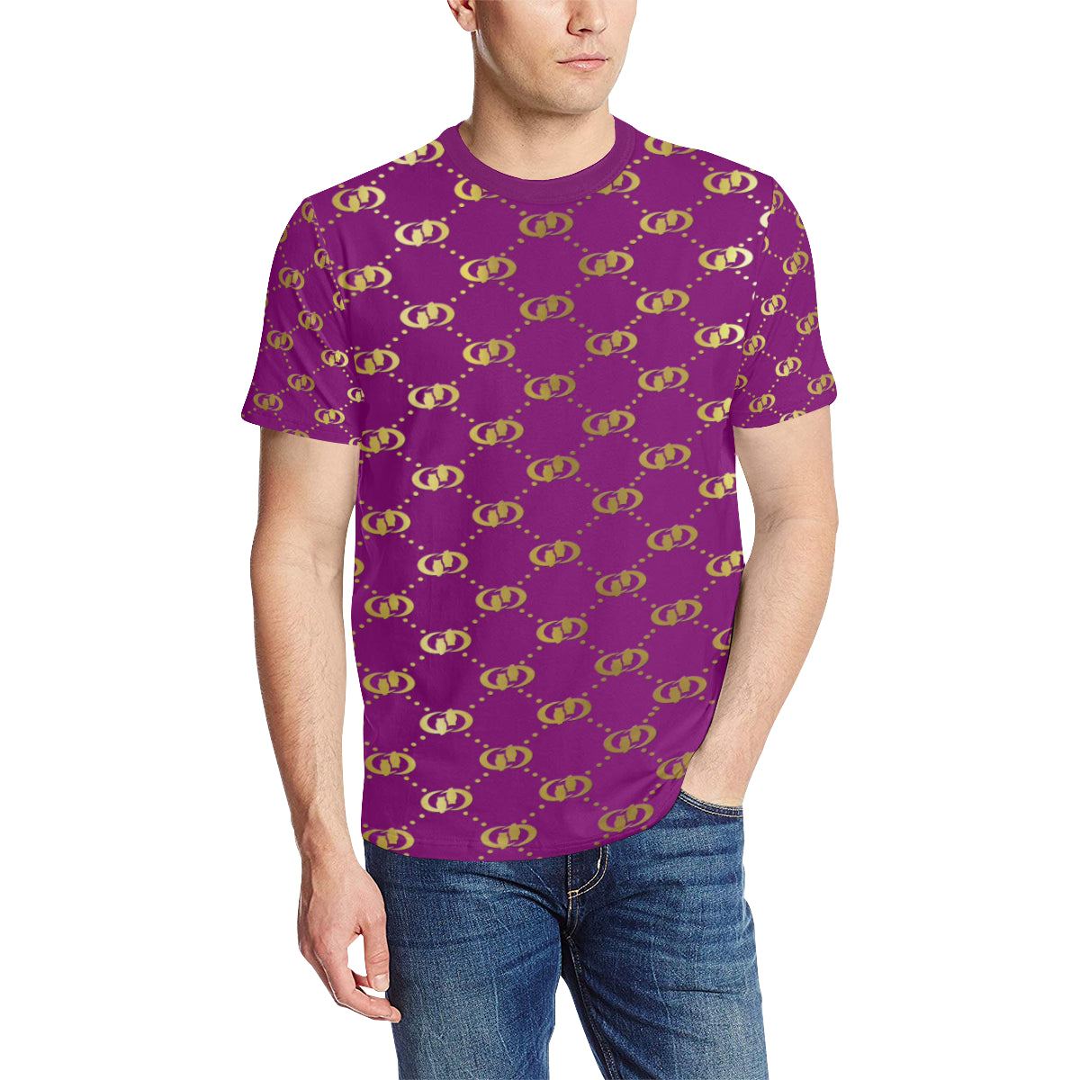 EXCELLENCE PRPLGLD Men's All Over Print T-Shirt