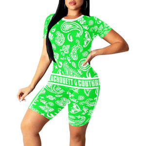 BANDANA PAISLEY Women's Short Yoga Set