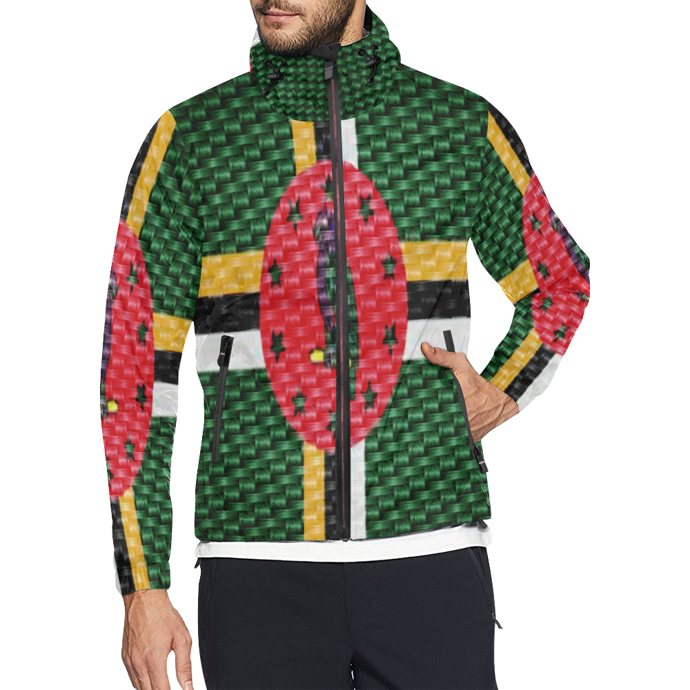 DOMINICA FLAG All Over Print Windbreaker for Unisex