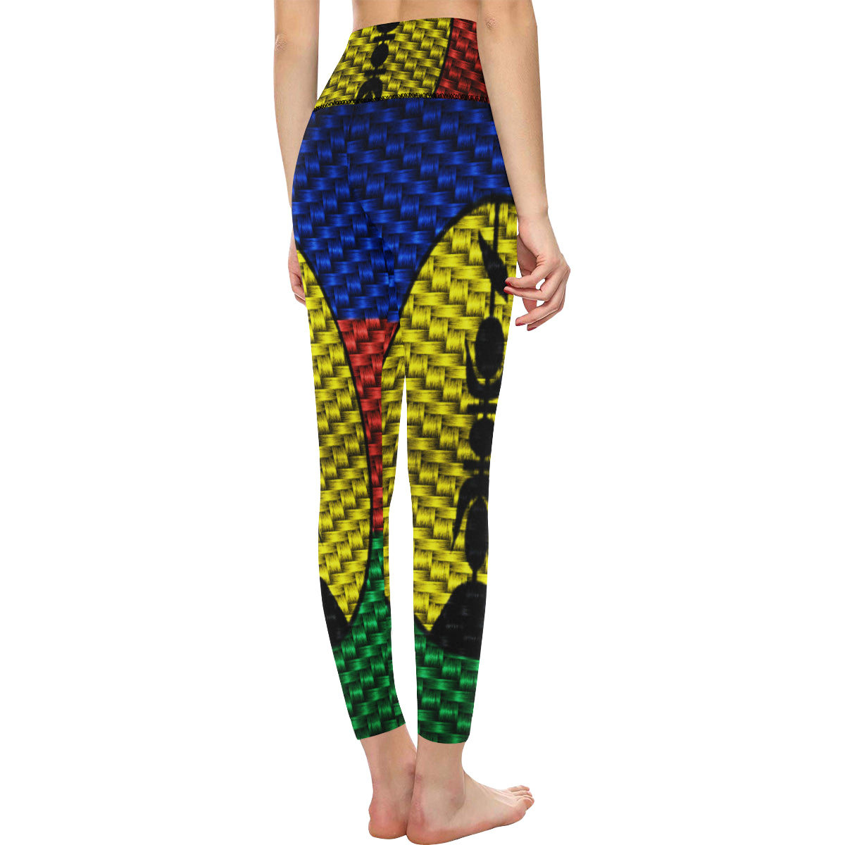 NOUVELLE CALEDONIE FLAG All Over Print High-Waisted Leggings (Model L36)