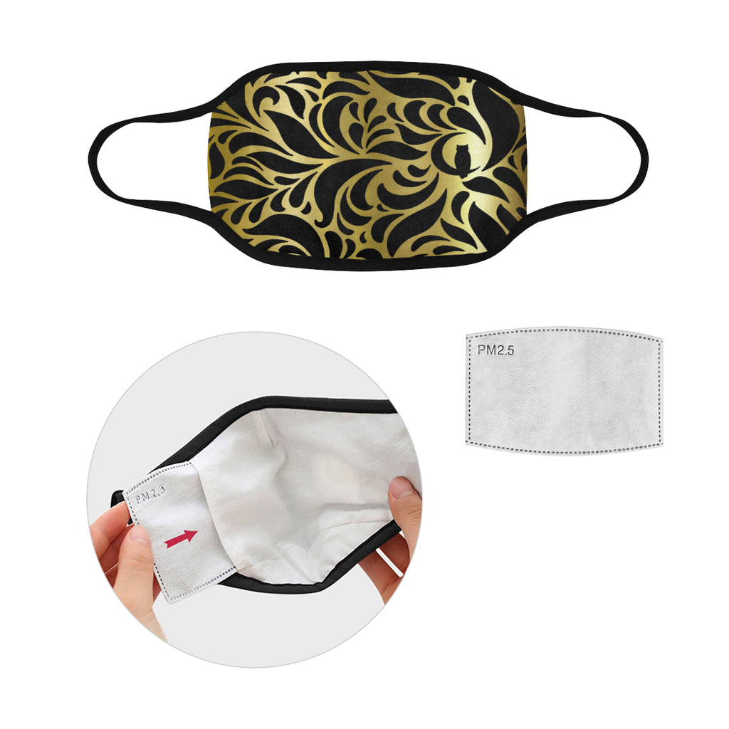 GORGIOUS GOLD LEAF Mouth Mask in One Piece (2 Filters Included)