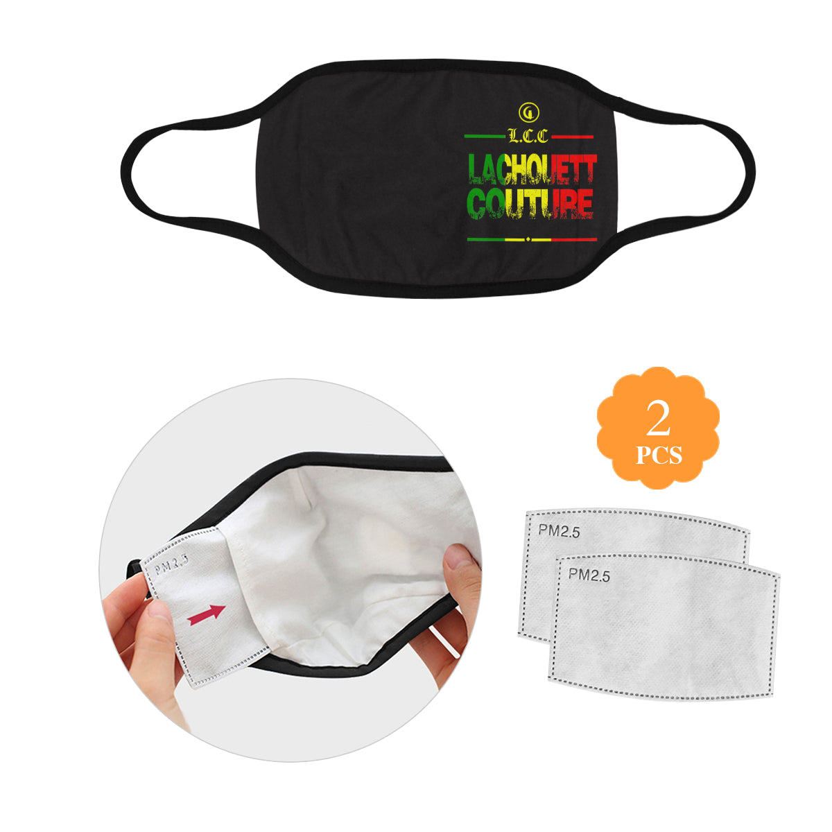 LCC RASTA GRUNDGE Mouth Mask (2 Filters Included) (Non-medical Products)