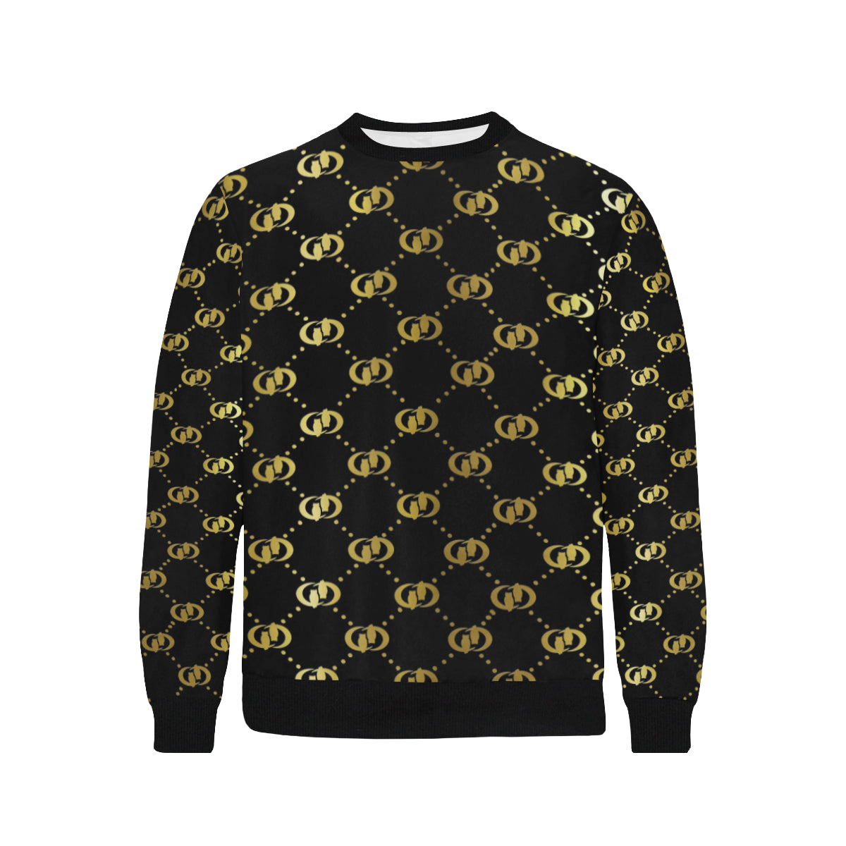 EXCELLENCE BLCCGLD Men's Rib Cuff Crew Neck Sweatshirt