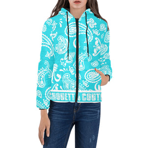 BANDANA PAISLEY Women's Padded Hooded Jacket