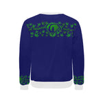 SUPER DANK BLUE Men's Rib Cuff Crew Neck Sweatshirt