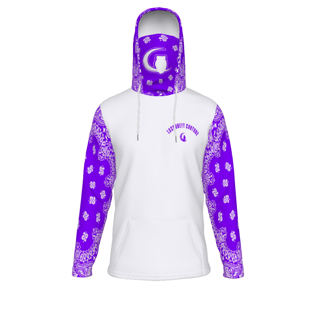 BANDANA GRAPE Unisex Pullover Hoodie With Mask