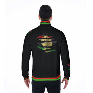 RBG ANKH B RIPPED Stand Collar Jacket