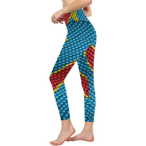 CONGO FLAG All Over Print High-Waisted Leggings