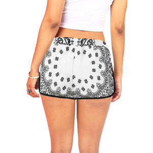 BANDANA WHT Women's All Over Print Relaxed Shorts