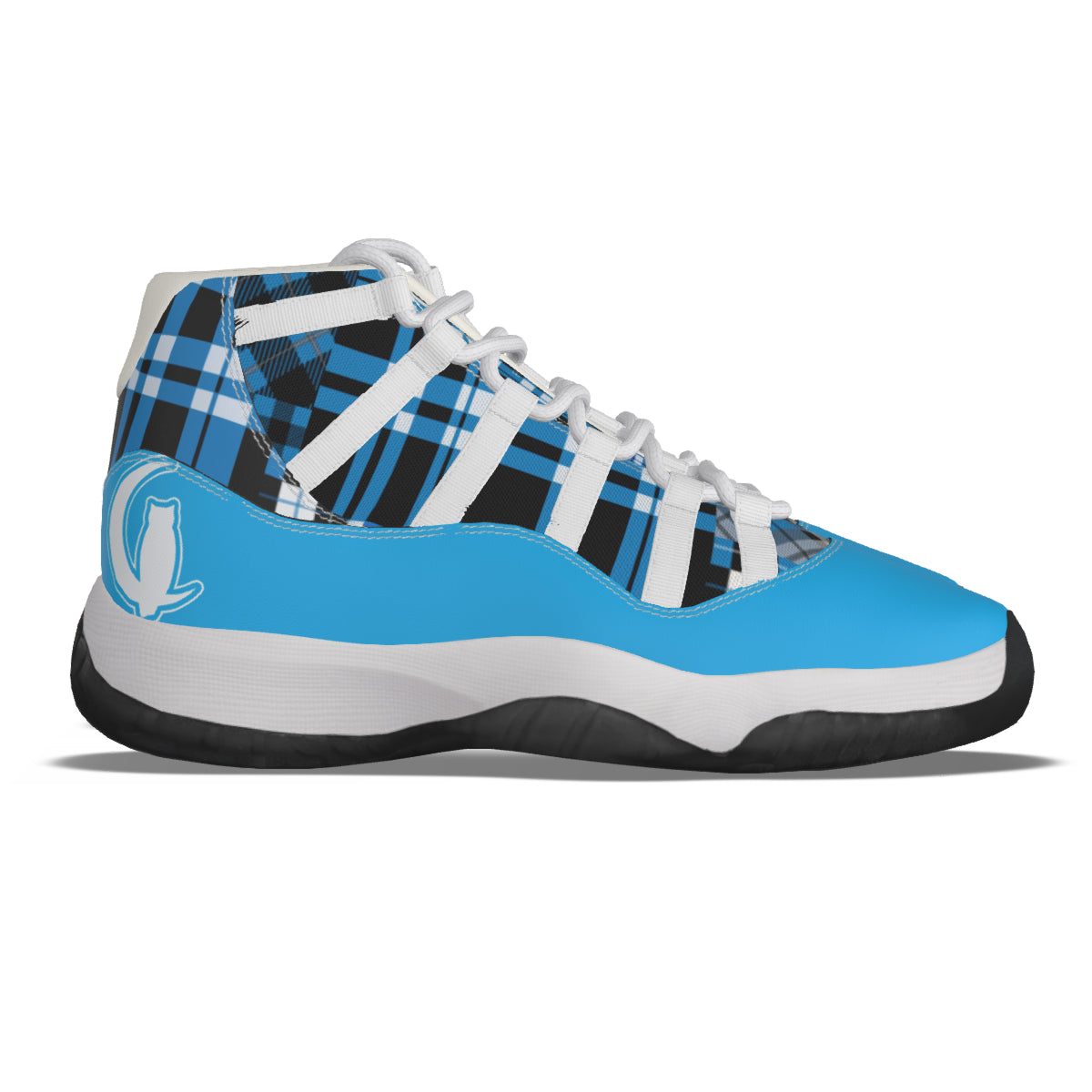 FLEXIN PLAID TQSE Men's High Top Basketball Shoes