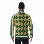 ARLEQUIN GREEN  Stand Collar Jacket