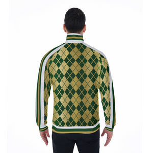 ARLEQUIN GREEN  Stand Collar Jacket