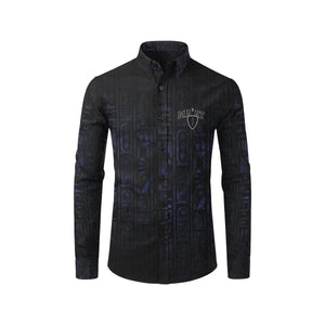 MA'AT Men's All Over Print Casual Dress Shirt (Model T61)