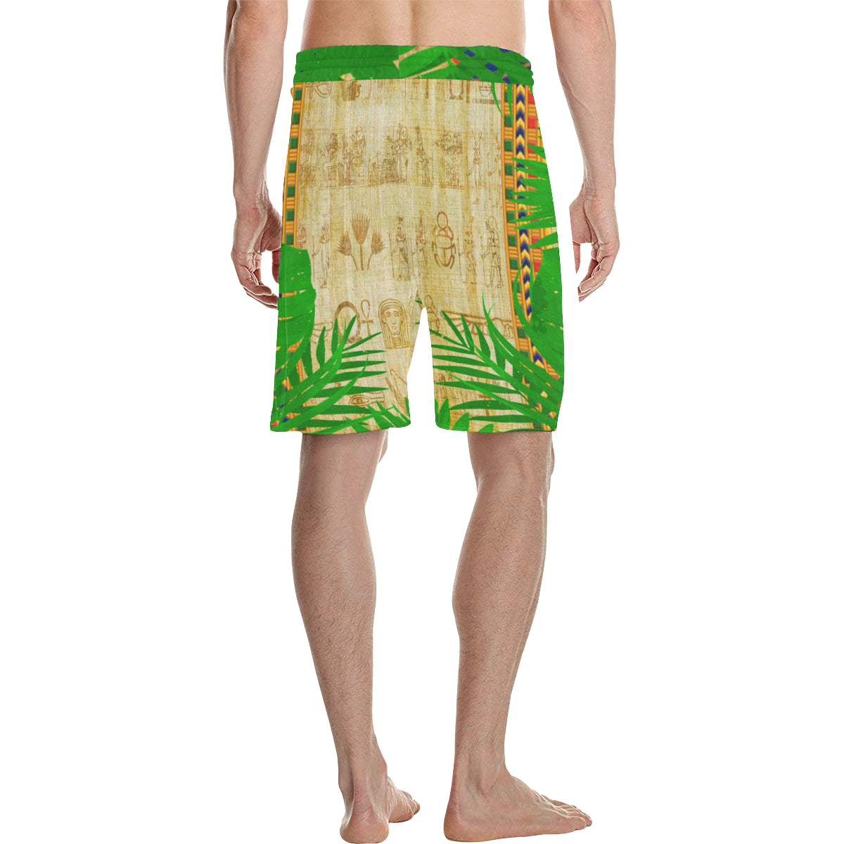 TROPICAL PAPYRUS Men's All Over Print Casual Shorts