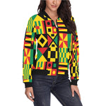 KENTE BUTAN Bomber Jacket for Women