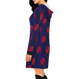 GOODIE BR All Over Print Hoodie Mini Dress