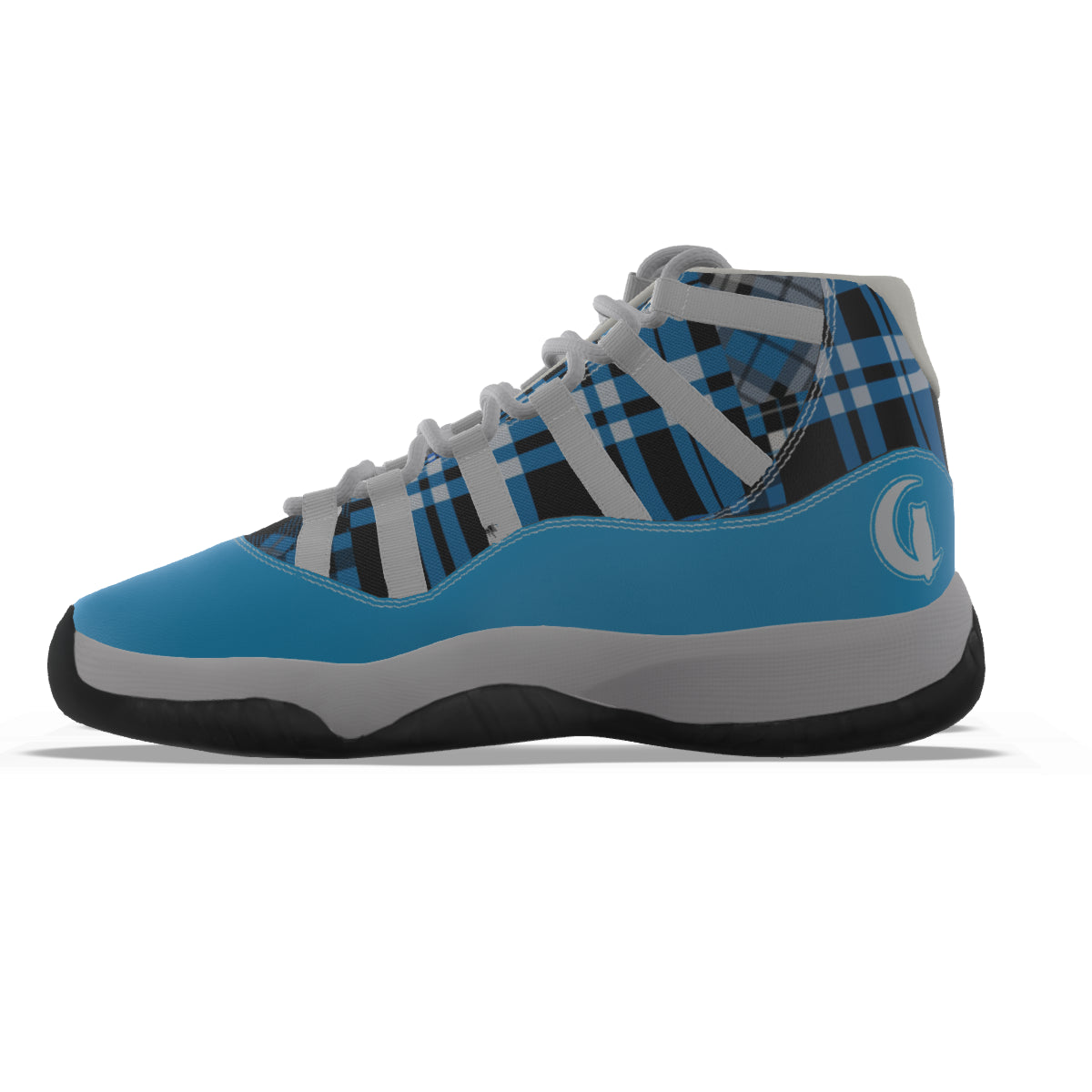 FLEXIN PLAID TQSE Men's High Top Basketball Shoes