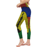 NOUVELLE CALEDONIE FLAG All Over Print High-Waisted Leggings (Model L36)