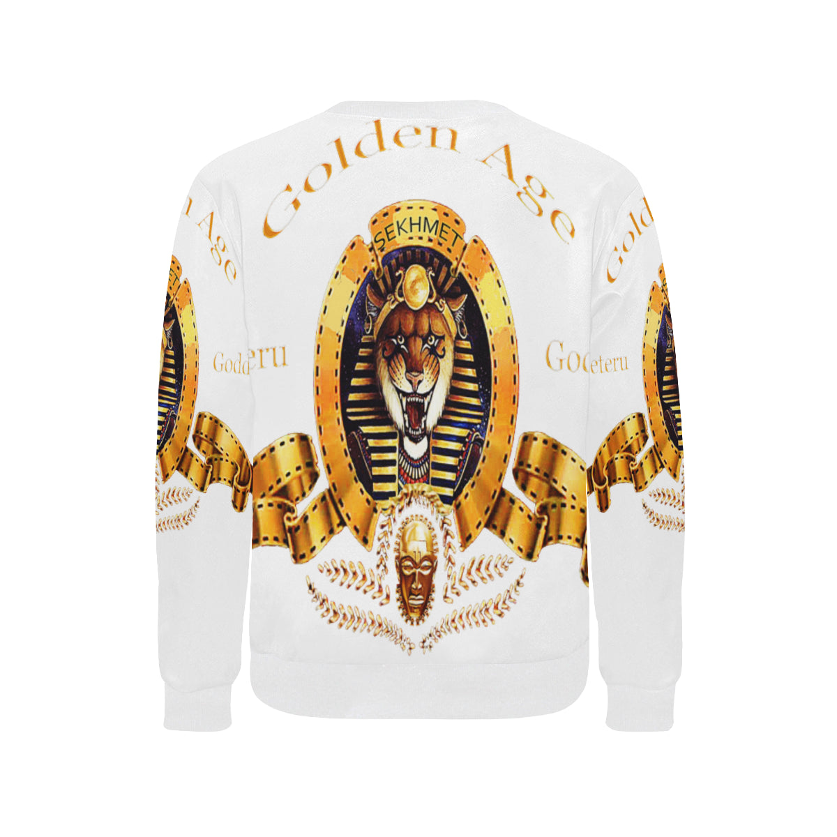 SEKHMET GODDESS Men's Rib Cuff Crew Neck Sweatshirt