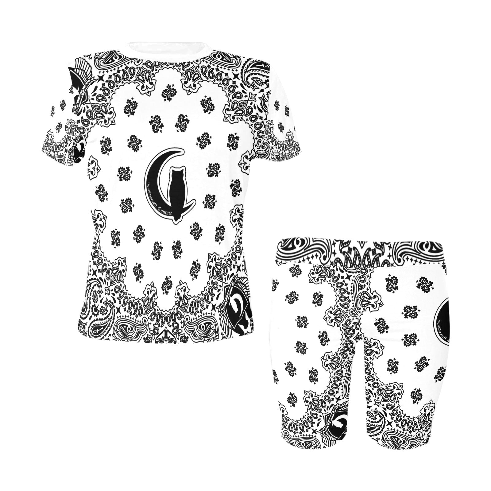 BANDANA WHT Women's Short Yoga Set