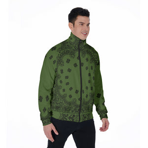 BANDANA KAKI Stand Collar Jacket