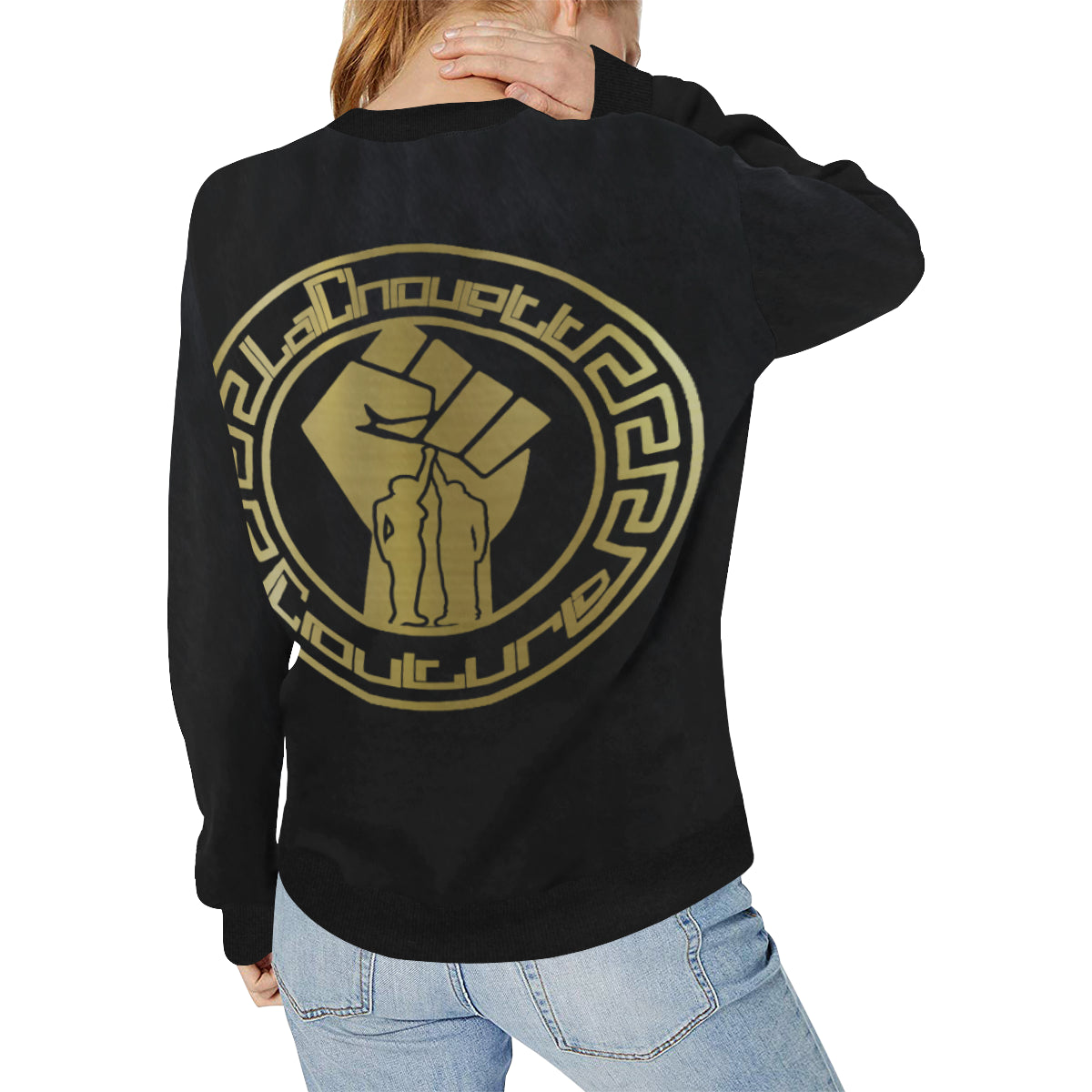 FIST UP RVLTN Women's Rib Cuff Crew Neck Sweatshirt