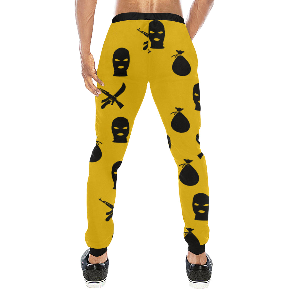 DRILLIN YLW Men's All Over Print Sweatpants (Model L11)