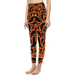 GORGEOUS ORANGE All Over Print High-Waisted Leggings