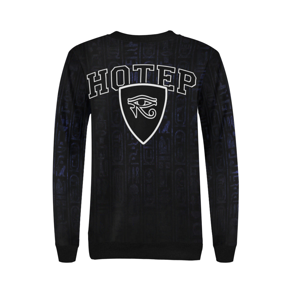 HOTEP EYES Women's Rib Cuff Crew Neck Sweatshirt (Model H34)