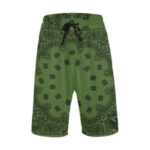 BANDANA KAKI Men's All Over Print Casual Shorts)