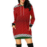 GWADA FLAG All Over Print Hoodie Mini Dress