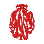 FEATHER RED All Over Print Hoodie for Men