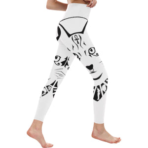 BASTET WHT  High-Waisted Leggings