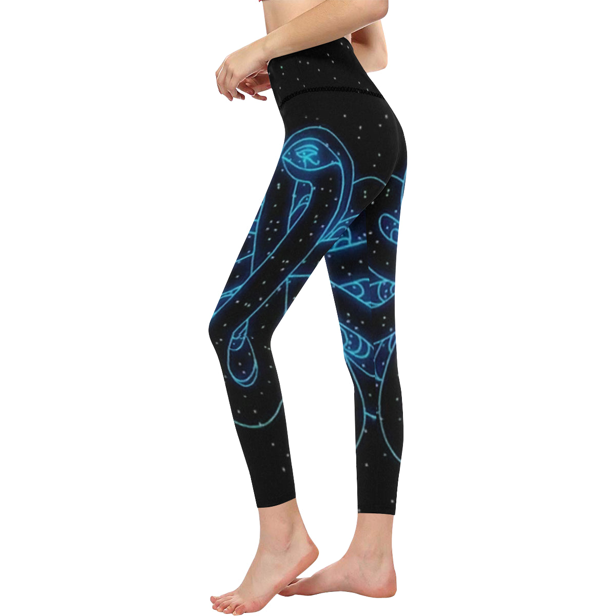 SNAKE OF CREATION WADJET All Over Print High-Waisted Leggings (Model L36)