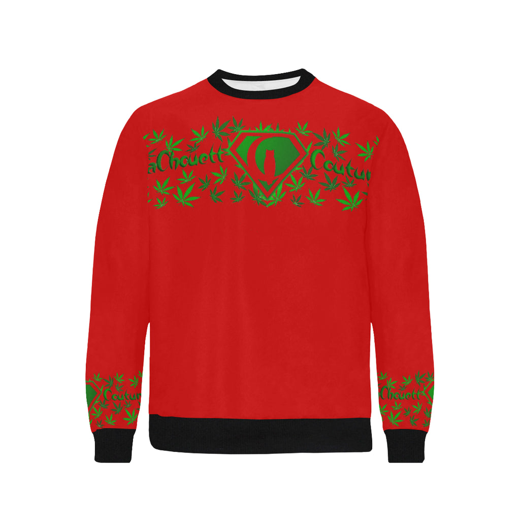 SUPER DANK Men's Rib Cuff Crew Neck Sweatshirt