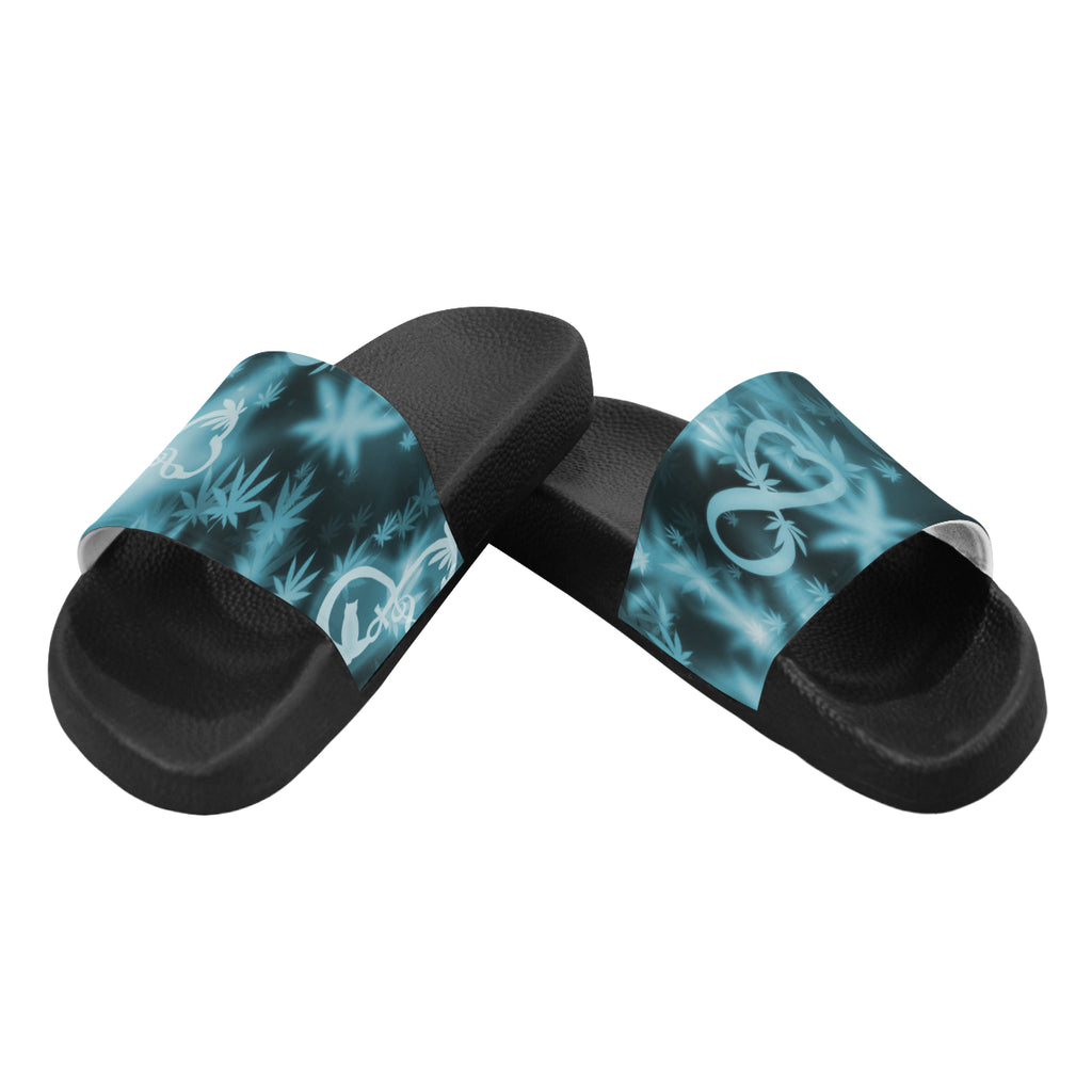 INFINITY BLUE COSMOS Men's Slide Sandals (Model 057)