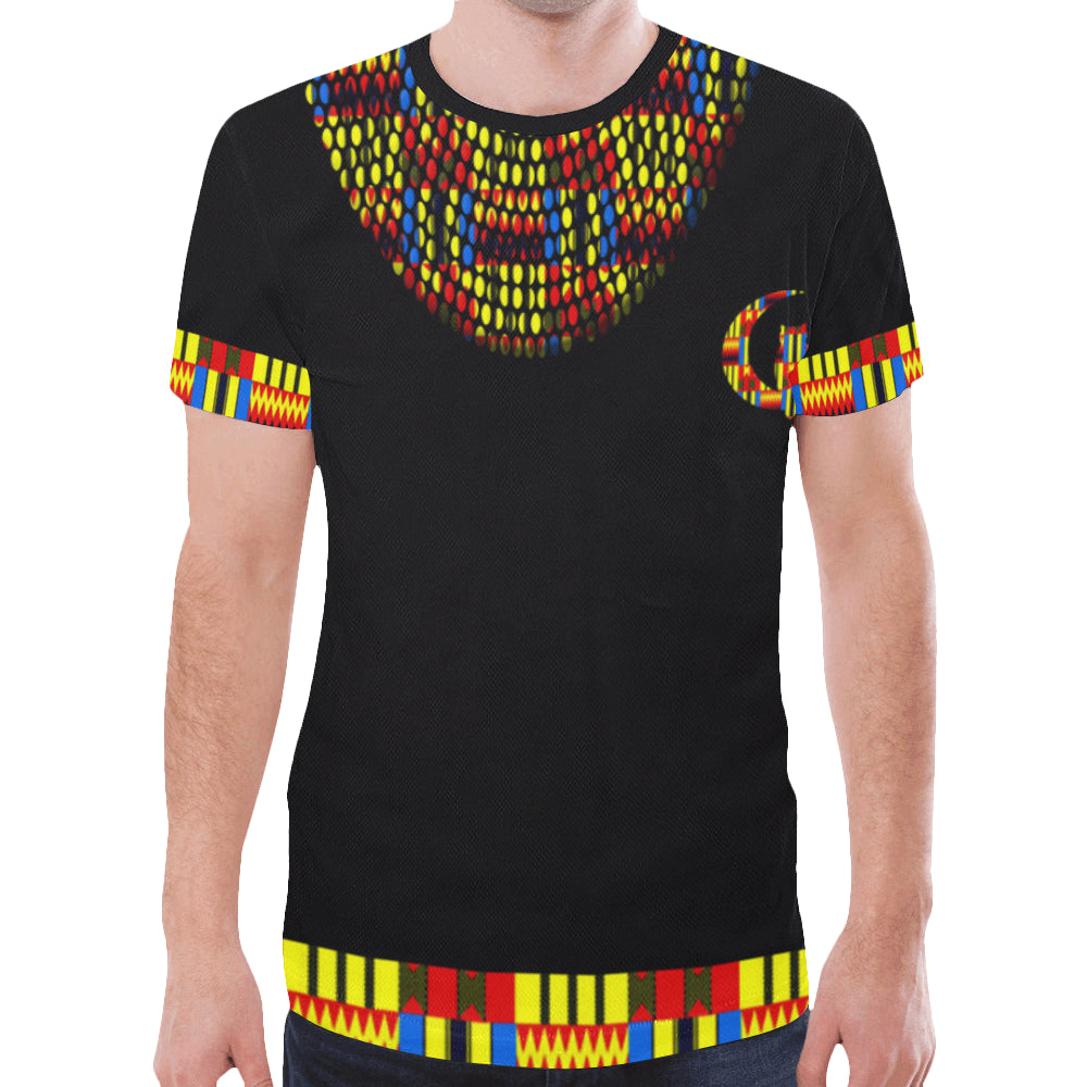 KENTE BLUE New All Over Print T-shirt for Men
